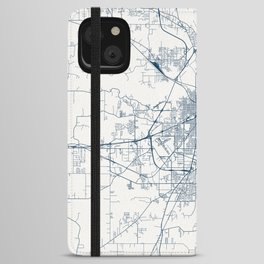 Shreveport City - USA - City Map Design iPhone Wallet Case