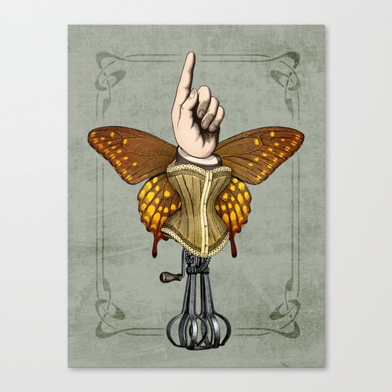 Butterhand Portrait Canvas Print