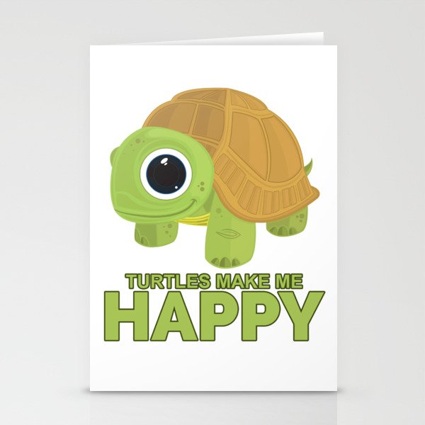 Turtles Make Me Happy Stationery Cards