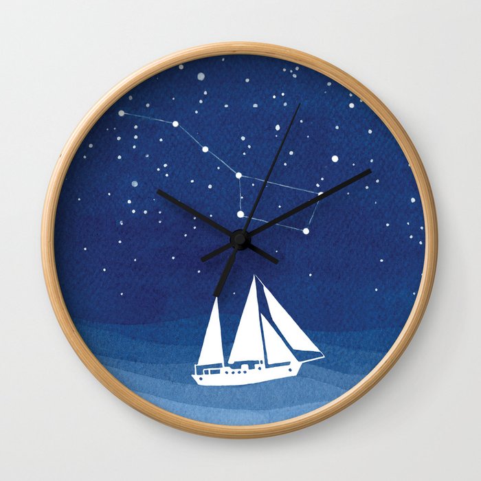 big dipper, sailboat Wall Clock