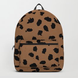 Little raw dalmatian spots cheetah animals print trend rusty copper brown black Backpack
