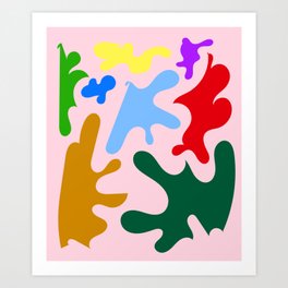6 Henri Matisse Inspired 220527 Abstract Shapes Organic Valourine Original Art Print