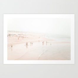 At The Beach (ten) - minimal beach series - ocean sea photography by Ingrid Beddoes Art Print