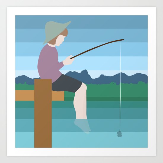 FISHING Art Print