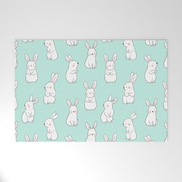 Cute Snow Rabbits Welcome Mat