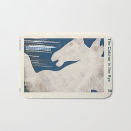 J. D. Salinger's The Catcher in the Rye - Literary book cover design Bath Mat | Books, Other, Blue, Figurative, Salinger, Teenage, Literature, Illustration, Booklover, Librarian 