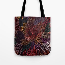Colorful leaves abstract background Tote Bag