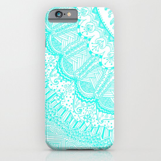 Doodle Madness AQUA iPhone & iPod Case