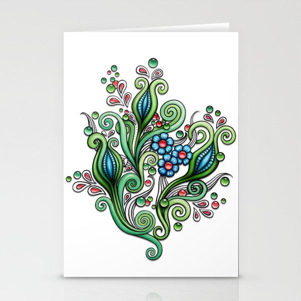 Brilliant Bubble Bloom Stationery Cards