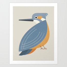 Whimsy Blue-eared Kingfisher Art Print