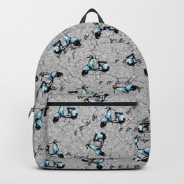 Blue Vespa Scooter Backpack | Greenleaf, Graphicdesign, Modern, Trend, Color, Funny, Design, Road, Original, Motorcycles 