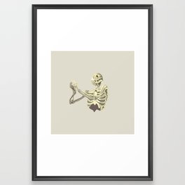 Praying Skeleton Framed Art Print