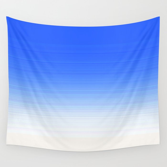 Sky Blue White Ombre Wall Tapestry