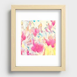 Pink Baby Pastel Colors Abstract Recessed Framed Print