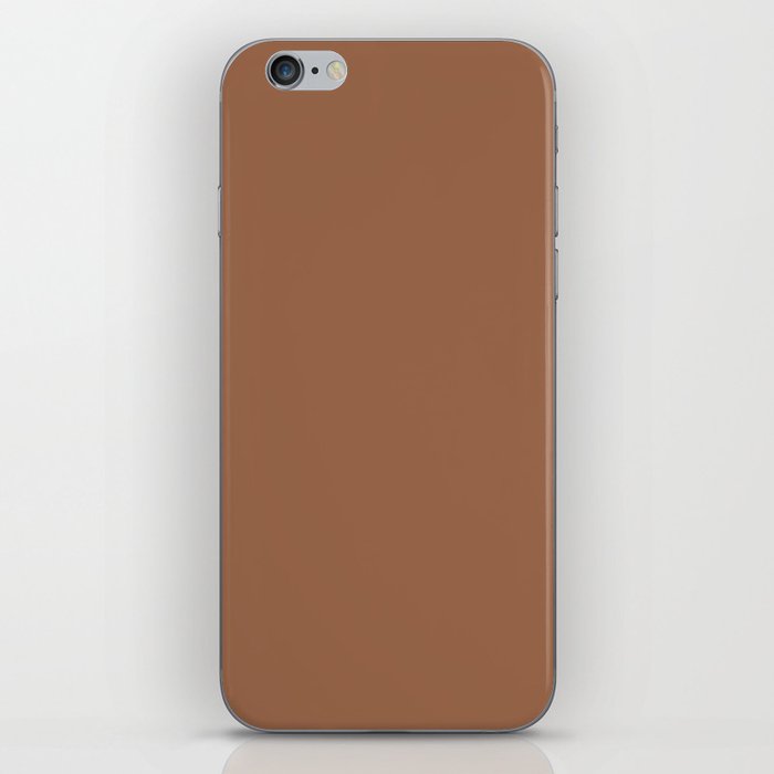 Warm Medium Terracotta Clay Brown Solid Color Earth-tone Pairs Pantone Amber Brown 17-1147 TCX iPhone Skin