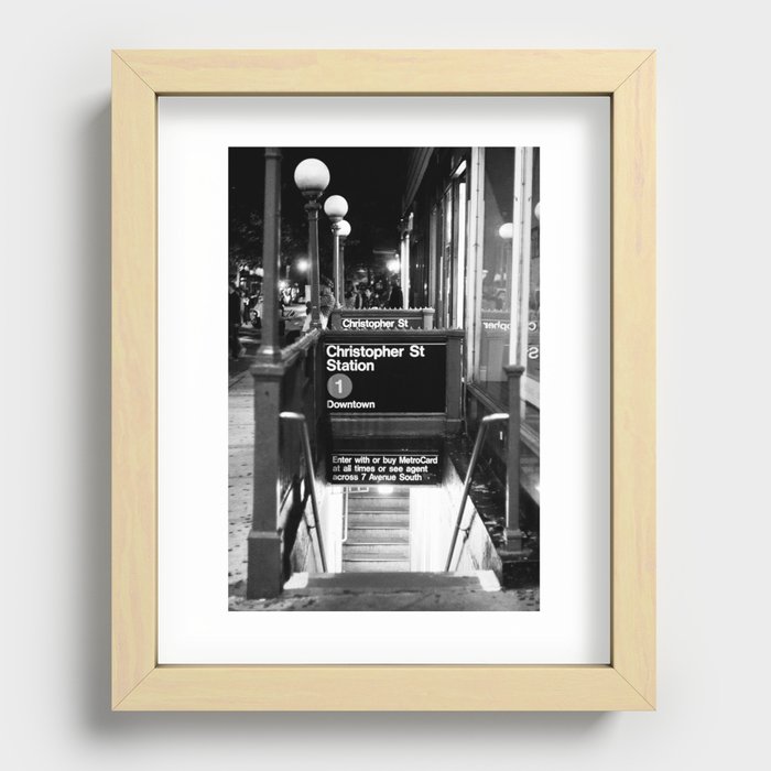 Christopher St. Station. West Village. New York, NY. 2014. Recessed Framed Print
