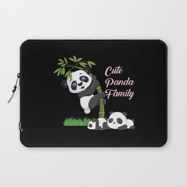 Cute animal friendly panda family Laptop Sleeve