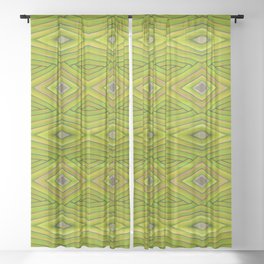 Painted Waves Mosaic 1 Sheer Curtain