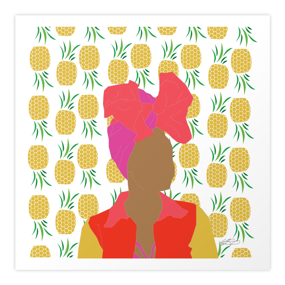 Pineapple Bawse Babe Art Print by elisamichelledesigns