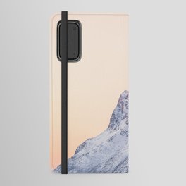 Mountain Dawn Photo | Pastel Color Sunset in the Ersfjord Art Print | Winter in Norway Travel Photography Android Wallet Case