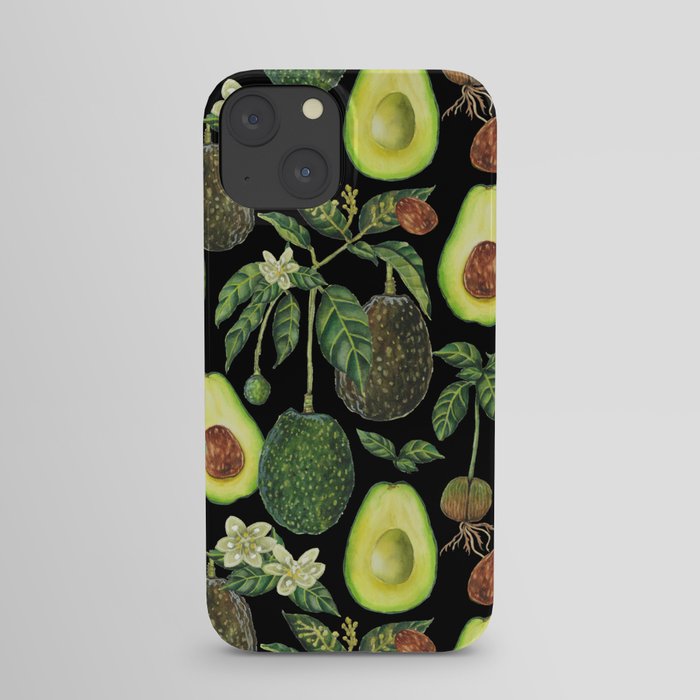 Avocado Fruit Plants - black iPhone Case