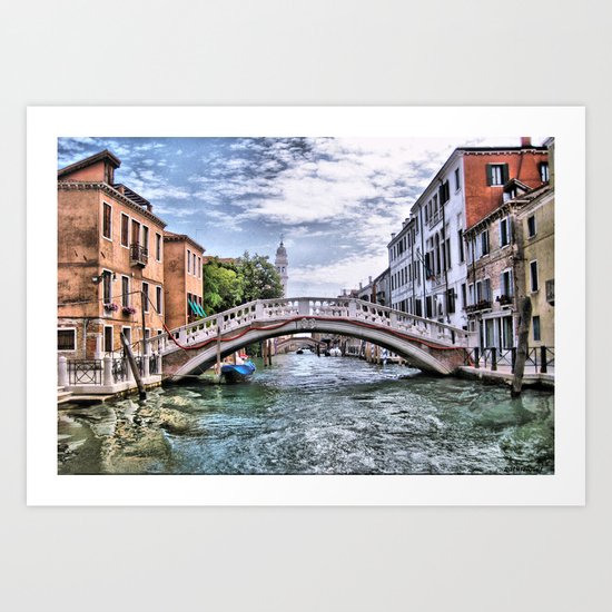 Under The Bridges Of Venice Art Print