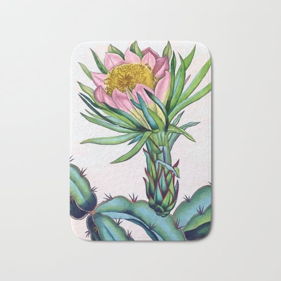 Blooming cactus Bath Mat