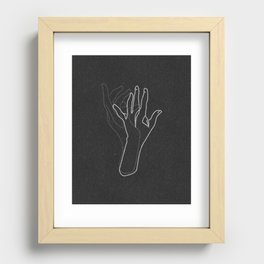 Vanishing Hands (black) Recessed Framed Print