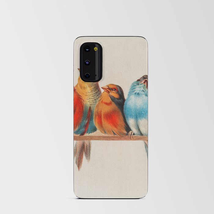 Vintage Illustration Of Sparrow Birds On A Stick Android Card Case