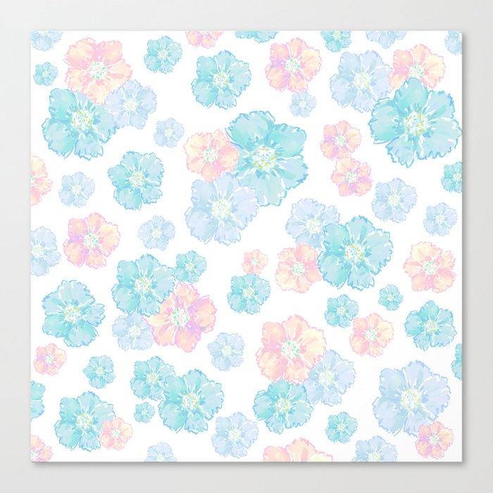 Blossoms Pastel  Canvas Print