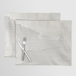 Relief [1]: an abstract, textured piece in white by Alyssa Hamilton Art Placemat