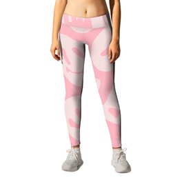 Pinkie Melted Happiness Leggings | Trippy, Lavalamp, Popart, Pink, Smile, Happy, Melted, Swirl, Liquify, Smiley 