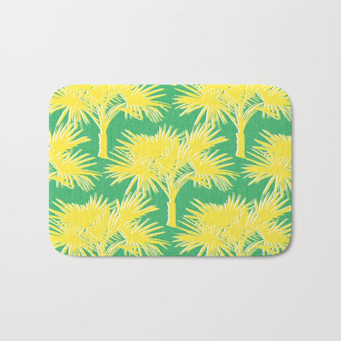 70’s Palm Springs Yellow on Kelly Green Bath Mat