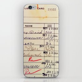 Library Card 23322 iPhone Skin