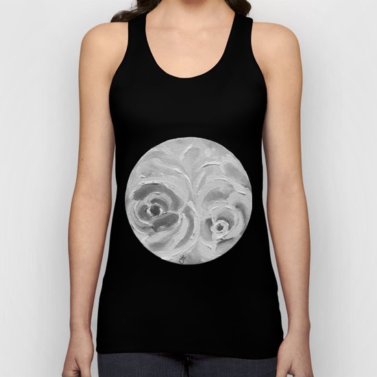 Find the Peach Plum Roses In the Night Unisex Tank Top
