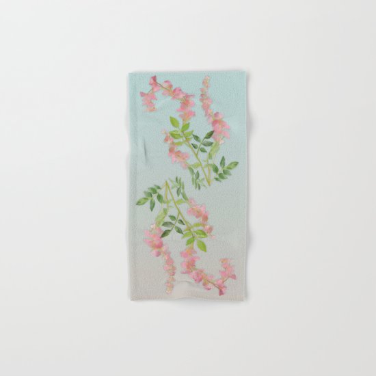 Pink Tiny Flowers Hand & Bath Towel