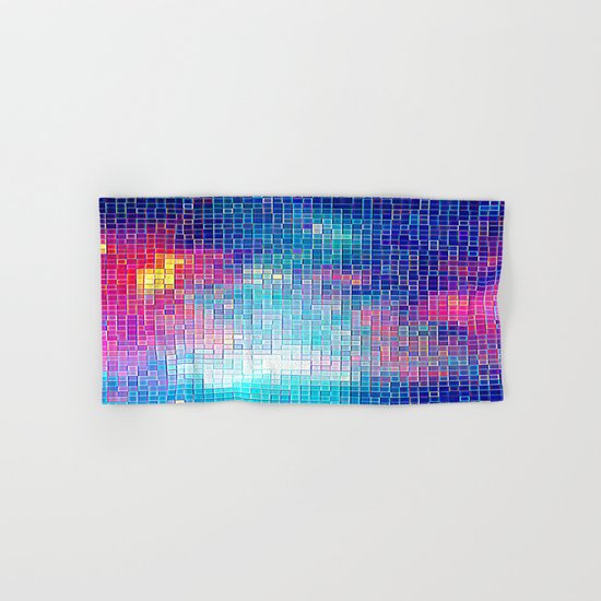 Colorful Abstract Pixels Hand & Bath Towel