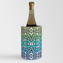 lovely lumps - rainbow abstract pattern Wine Chiller