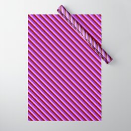 [ Thumbnail: Dark Orchid, Violet, and Dark Red Colored Lined/Striped Pattern Wrapping Paper ]