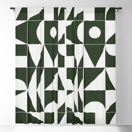 My Favorite Geometric Patterns No.15 - Deep Green Blackout Curtain