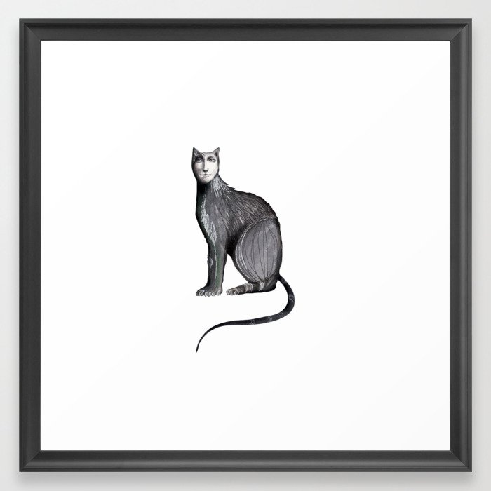 Black Cat Framed Art Print