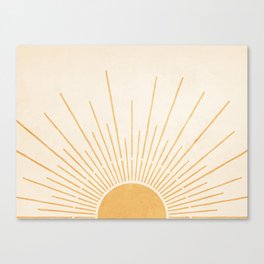 Boho Sun no. 5 Yellow Canvas Print