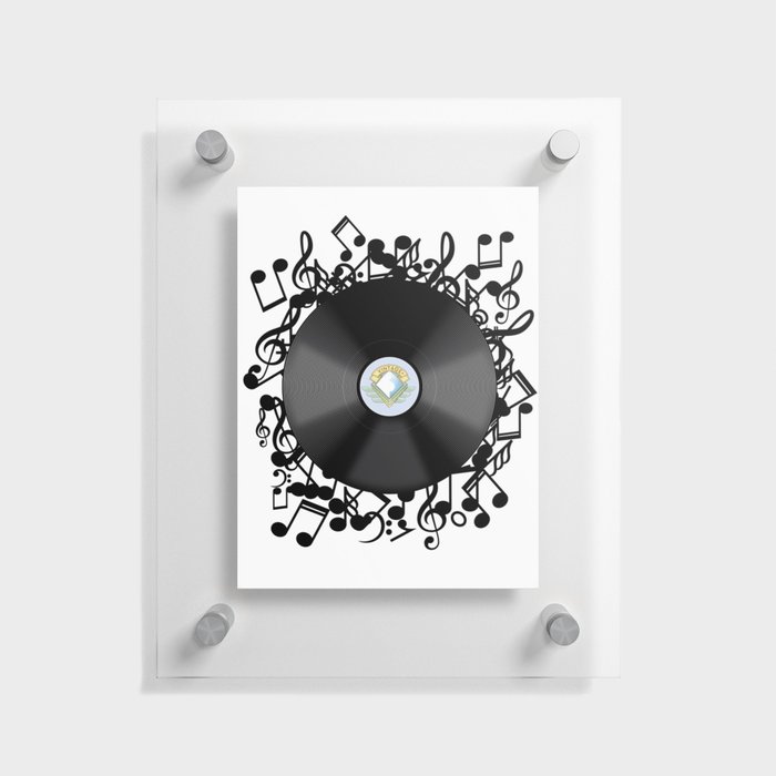 Vinyl Music Floating Acrylic Print