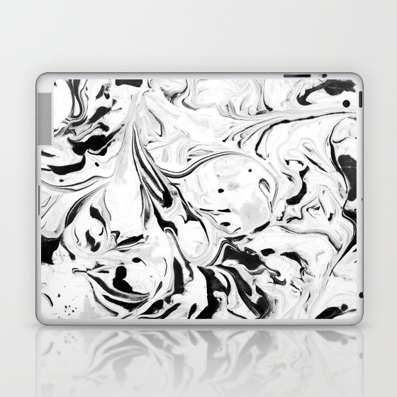 Black and White Marble Laptop & iPad Skin