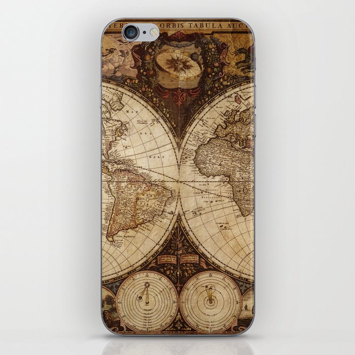 Vintage Map of the World iPhone Skin