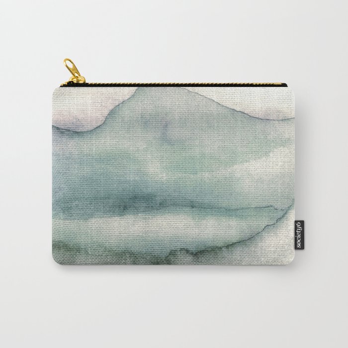 Soft Green Serene Mountainrange Carry-All Pouch