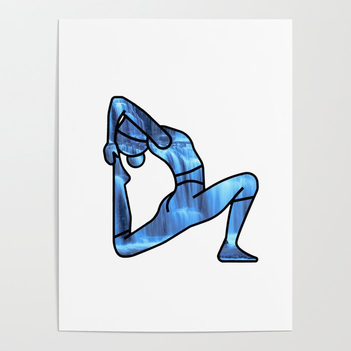 Waterfall Yoga Poster