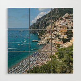 overlooking positano 01 / travel photography italy / amalfi coast Wood Wall Art