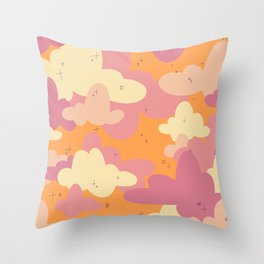 Red Candy Sky Throw Pillow