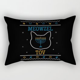 Hanukcat Cat Meowzel Menorah Happy Hanukkah Rectangular Pillow